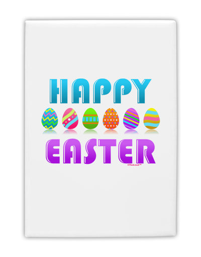 Happy Easter Decorated Eggs Fridge Magnet 2&#x22;x3-Fridge Magnet-TooLoud-White-Davson Sales