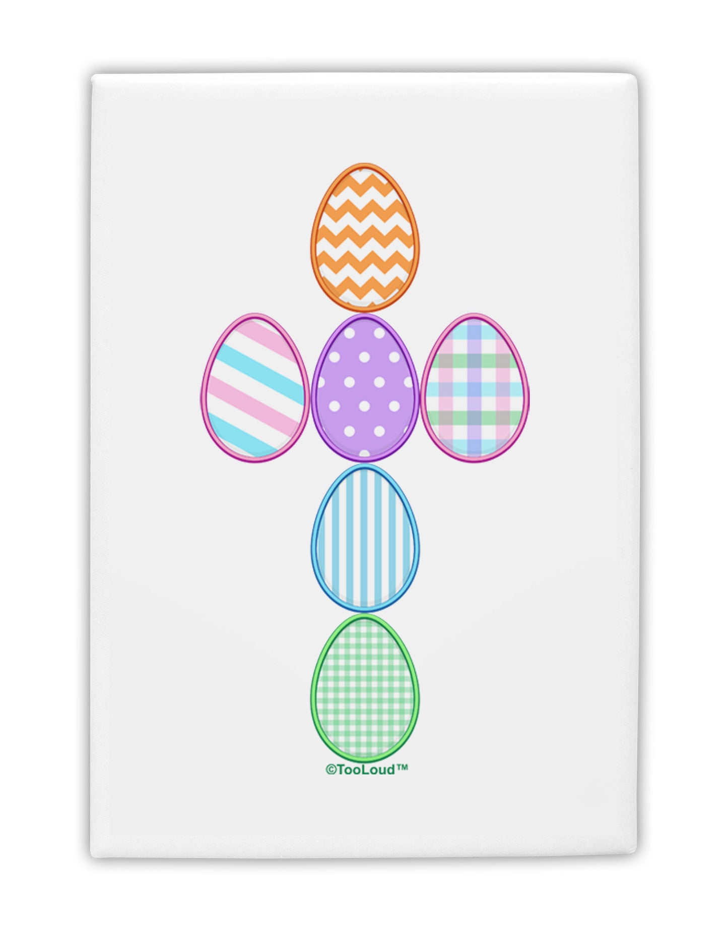 Easter Egg Cross Faux Applique Fridge Magnet 2&#x22;x3-Fridge Magnet-TooLoud-White-Davson Sales