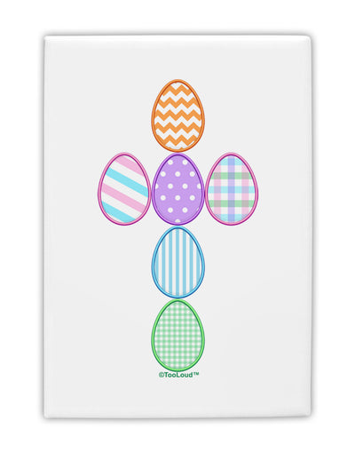 Easter Egg Cross Faux Applique Fridge Magnet 2&#x22;x3-Fridge Magnet-TooLoud-White-Davson Sales