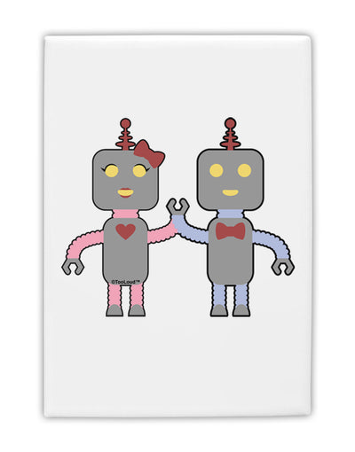 Cute Robot Love Fridge Magnet 2&#x22;x3 by TooLoud-Fridge Magnet-TooLoud-White-Davson Sales