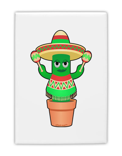 Fiesta Cactus Poncho Fridge Magnet 2&#x22;x3 by TooLoud-Fridge Magnet-TooLoud-White-Davson Sales