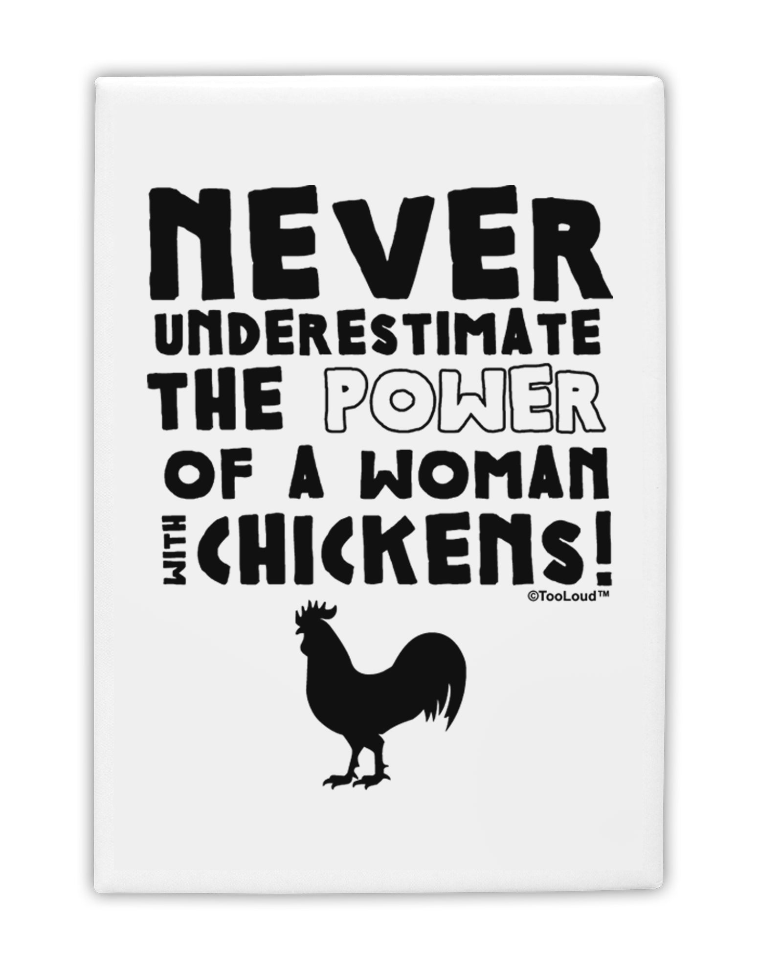 A Woman With Chickens Fridge Magnet 2&#x22;x3 by TooLoud-Fridge Magnet-TooLoud-White-Davson Sales