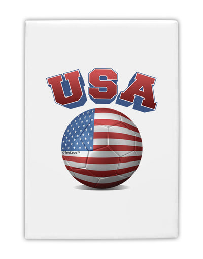 Soccer Ball Flag - USA Fridge Magnet 2&#x22;x3-Fridge Magnet-TooLoud-White-Davson Sales