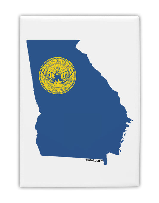 Atlanta Georgia Flag Fridge Magnet 2&#x22;x3-Fridge Magnet-TooLoud-White-Davson Sales