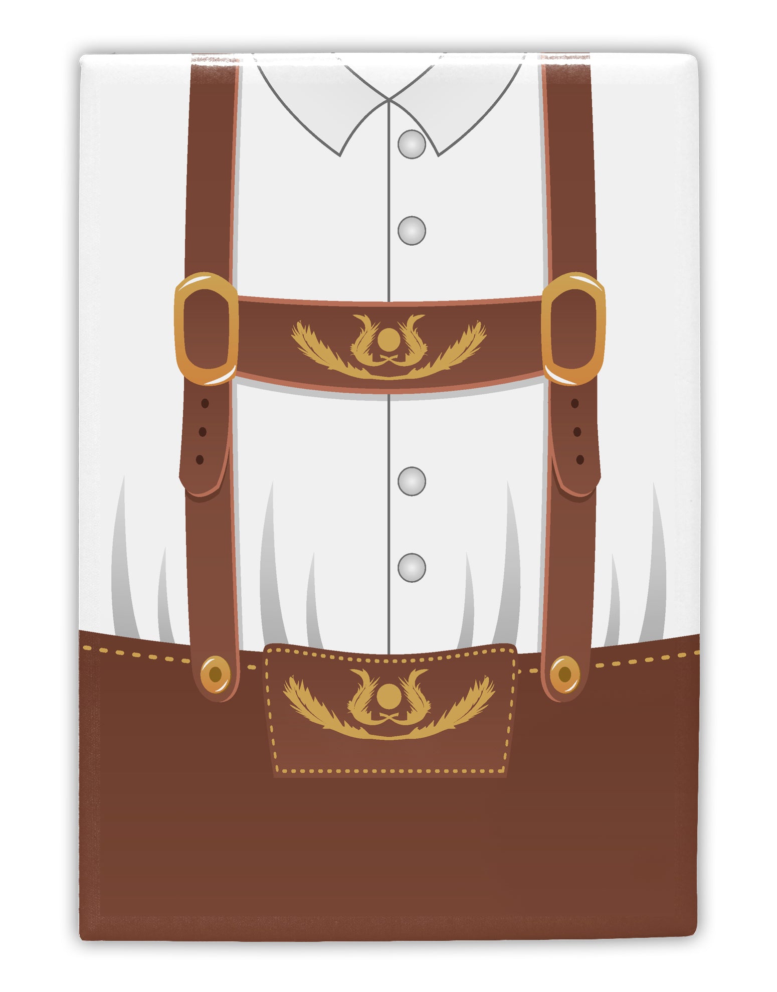 Lederhosen Costume Brown Collapsible Neoprene Bottle Insulator All Over Print by TooLoud-TooLoud-White-Davson Sales