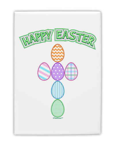 Happy Easter Egg Cross Faux Applique Fridge Magnet 2&#x22;x3-Fridge Magnet-TooLoud-White-Davson Sales