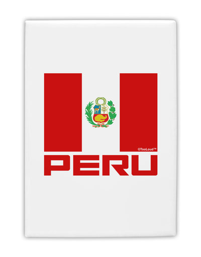 Peru Flag Fridge Magnet 2&#x22;x3-Fridge Magnet-TooLoud-White-Davson Sales