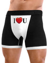 I Heart U - Mens Sexy Boxer Brief Underwear-Boxer Briefs-NDS Wear-Black with White-Small-Davson Sales