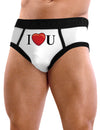 I Heart U - Mens Sexy Briefs Underwear - White and Black-Mens Briefs-TooLoud-White with Black-Small-Davson Sales