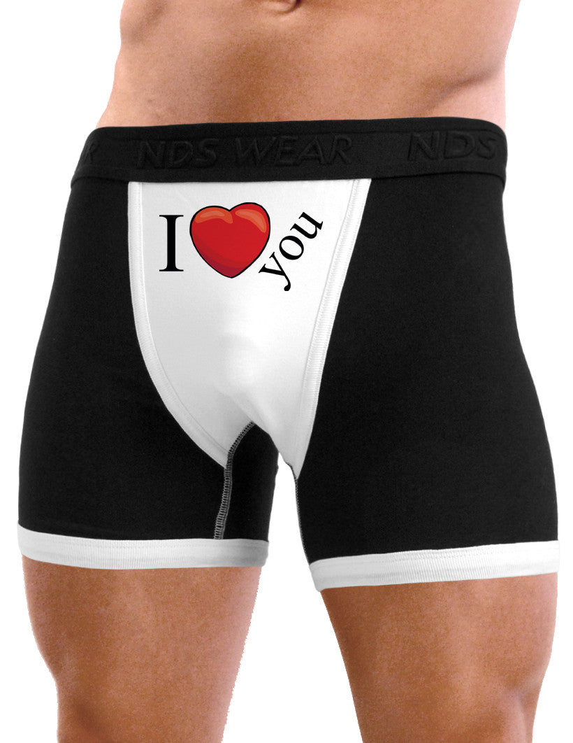 I Heart You - Mens Sexy Boxer Brief Underwear-Boxer Briefs-NDS Wear-Black with White-Small-Davson Sales