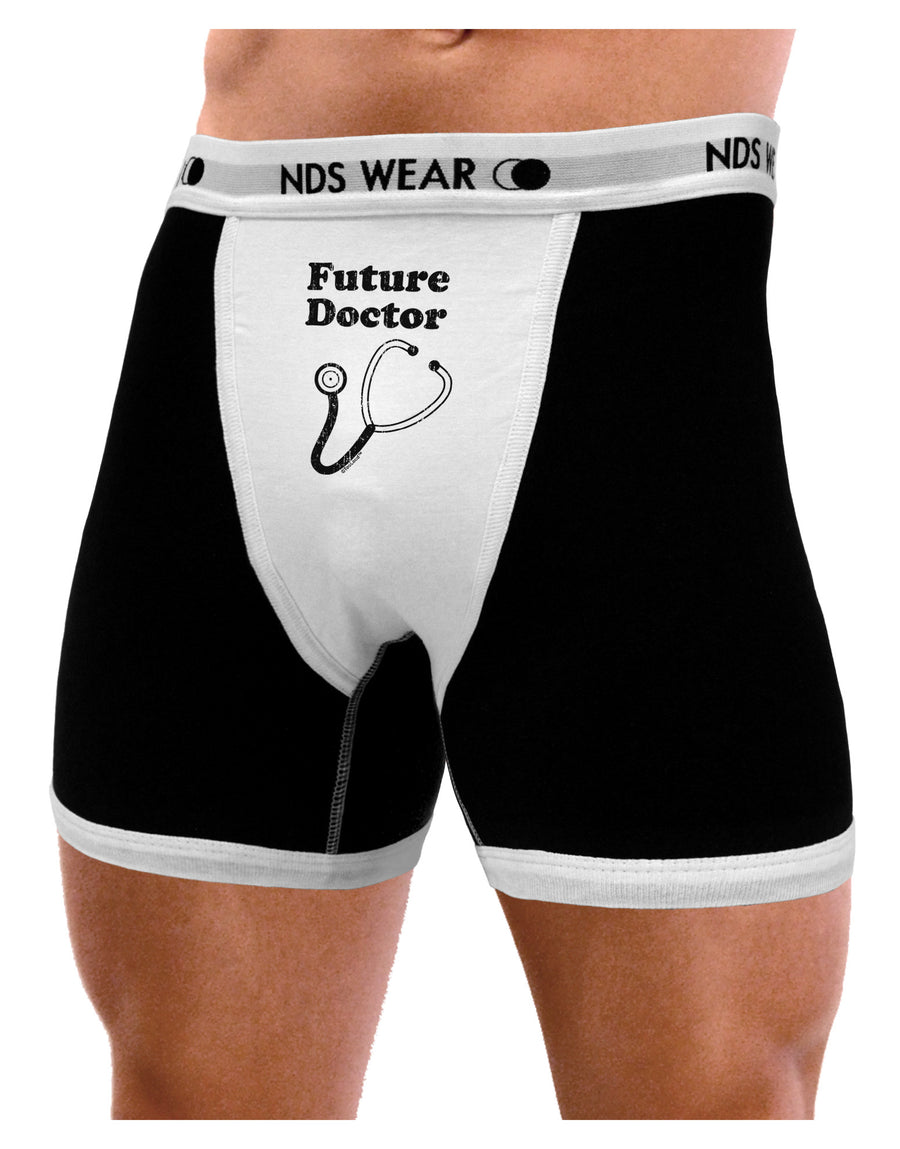 Future Doctor Distressed Mens NDS Wear Boxer Brief Underwear-Boxer Briefs-NDS Wear-Black-with-White-Small-Davson Sales