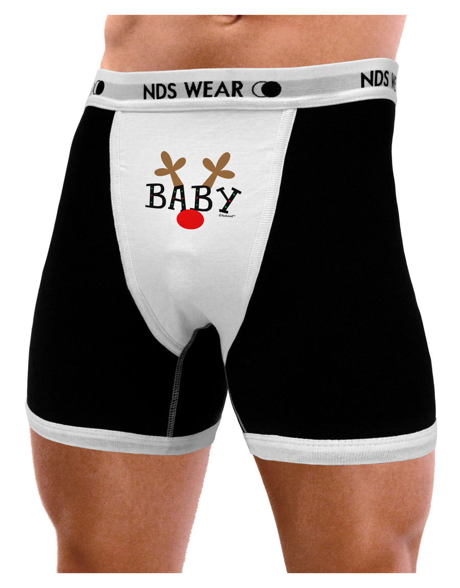 Matching Family Christmas Design - Reindeer - Baby Mens NDS Wear Boxer Brief Underwear by TooLoud-Boxer Briefs-NDS Wear-Black-with-White-Small-Davson Sales