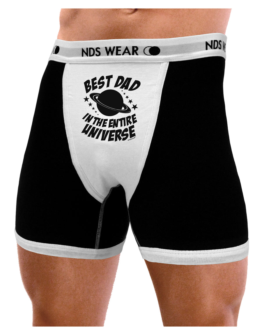 Best Dad in the Entire Universe Mens NDS Wear Boxer Brief Underwear-Boxer Briefs-NDS Wear-Black-with-White-Small-Davson Sales