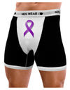 Epilepsy Awareness Ribbon - Purple Mens NDS Wear Boxer Brief Underwear-Boxer Briefs-NDS Wear-Black-with-White-Small-Davson Sales