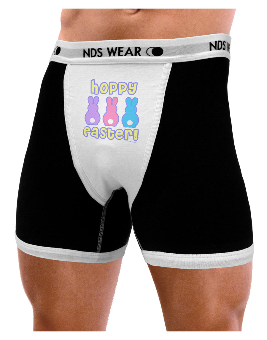 Three Easter Bunnies - Hoppy Easter Mens NDS Wear Boxer Brief Underwear by TooLoud-Boxer Briefs-NDS Wear-Black-with-White-Small-Davson Sales