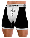 Jesus Saves - Cross Shape Design Mens NDS Wear Boxer Brief Underwear by TooLoud-Boxer Briefs-TooLoud-Black-with-White-Small-Davson Sales