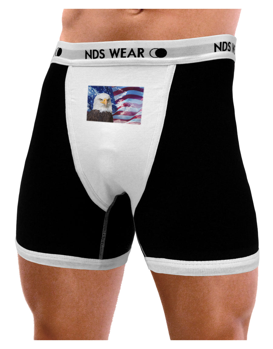 All American Eagle Mens NDS Wear Boxer Brief Underwear-Boxer Briefs-NDS Wear-Black-with-White-Small-Davson Sales