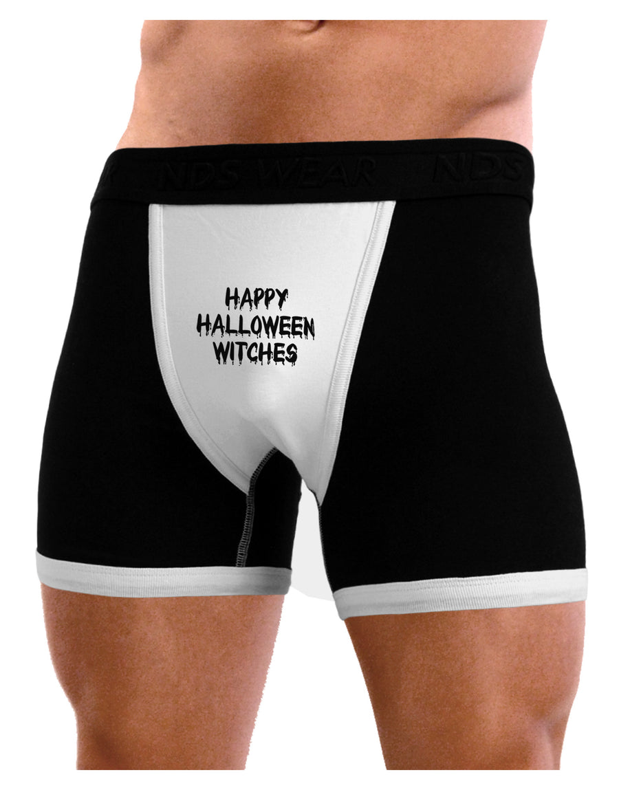 Happy Halloween Witches Mens NDS Wear Boxer Brief Underwear-Boxer Briefs-NDS Wear-Black-with-White-Small-Davson Sales