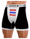 Merica Merica Merica - Red and Blue Mens NDS Wear Boxer Brief Underwear-Boxer Briefs-NDS Wear-Black-with-White-Small-Davson Sales