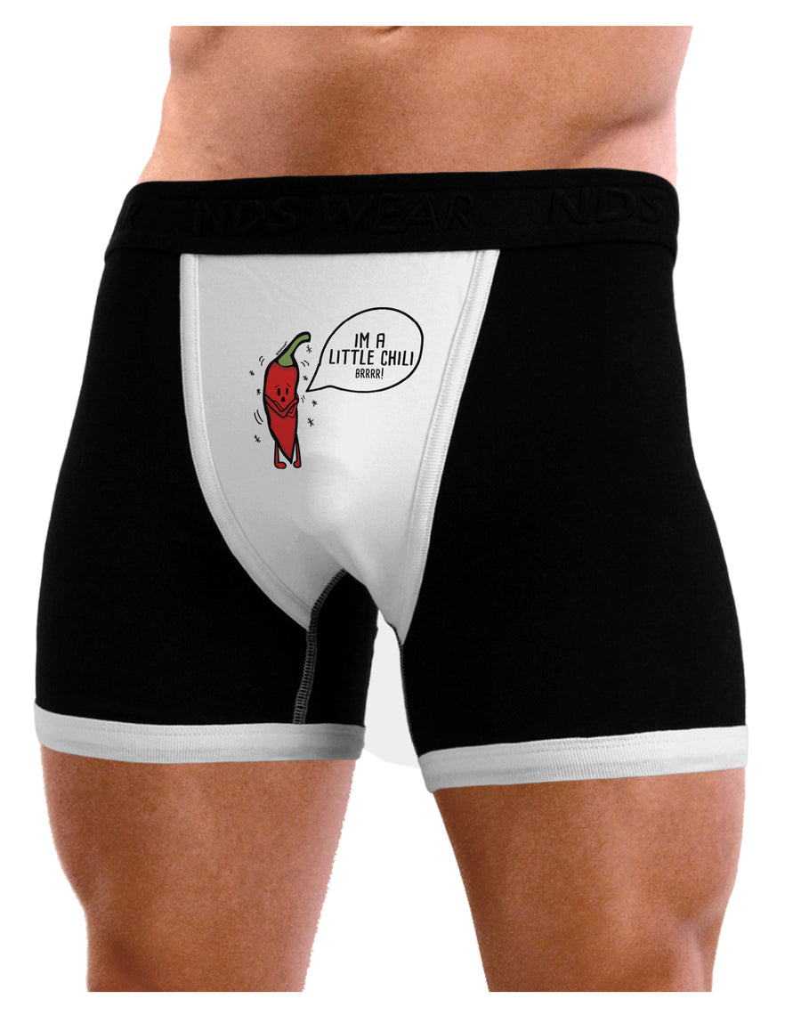 I'm a Little Chilli Mens NDS Wear Boxer Brief Underwear-Boxer Briefs-NDS Wear-Black-with-White-Small-Davson Sales