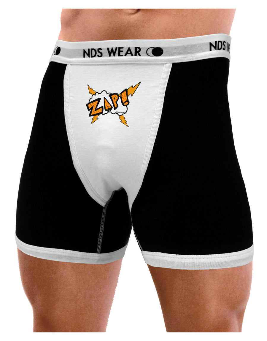 Onomatopoeia ZAP Mens NDS Wear Boxer Brief Underwear-Boxer Briefs-NDS Wear-Black-with-White-Small-Davson Sales