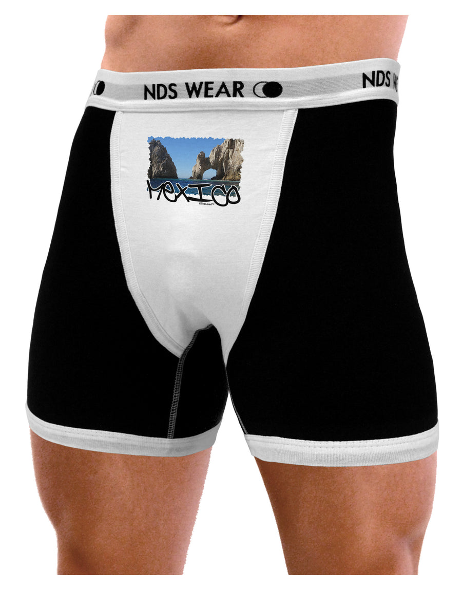 Mexico - Islands Cut-out Mens NDS Wear Boxer Brief Underwear-Boxer Briefs-NDS Wear-Black-with-White-Small-Davson Sales