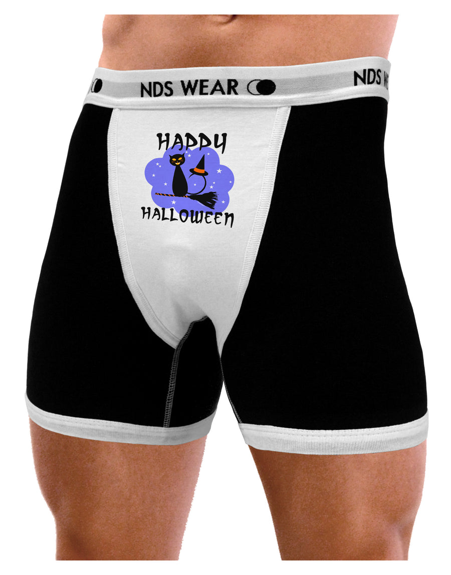 TooLoud Witch Cat Mens NDS Wear Boxer Brief Underwear-Boxer Briefs-NDS Wear-Black-with-White-Small-Davson Sales