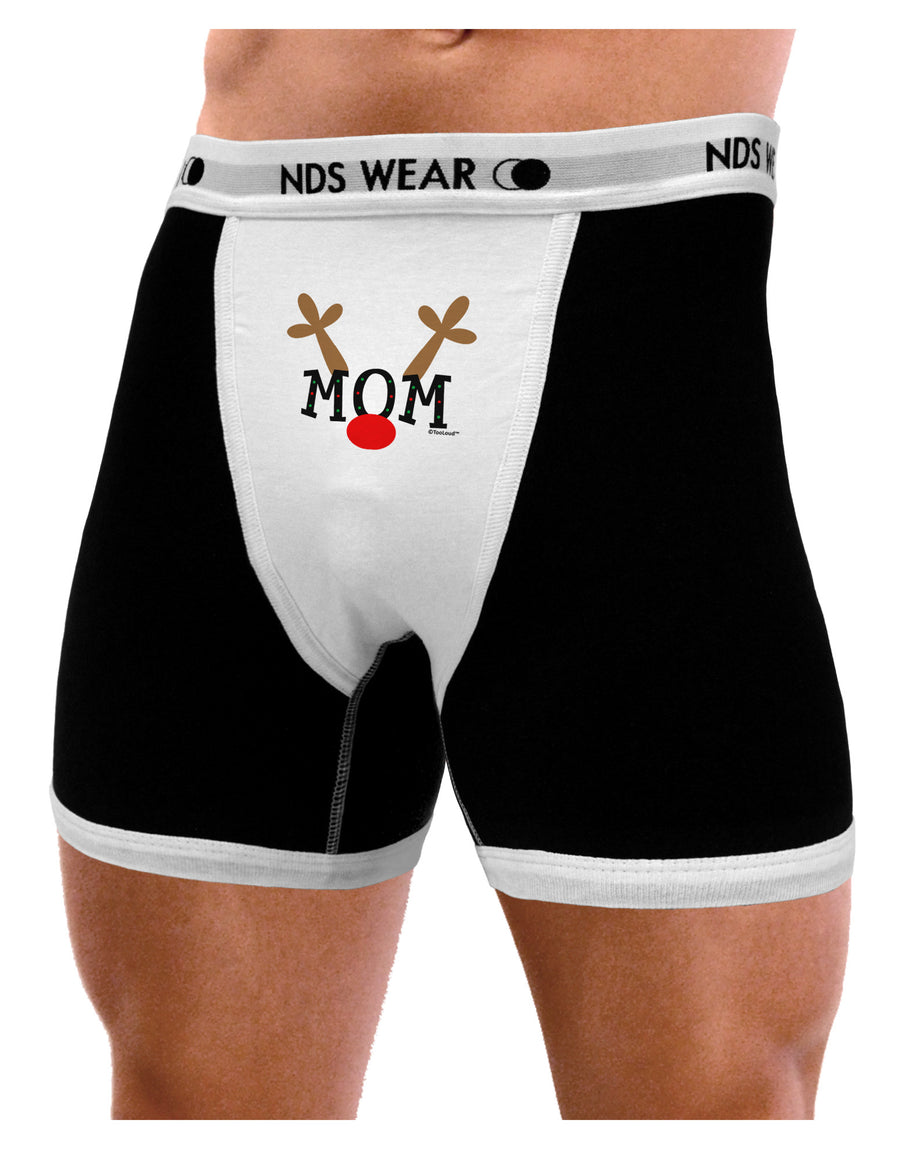 Matching Family Christmas Design - Reindeer - Mom Mens NDS Wear Boxer Brief Underwear by TooLoud-Boxer Briefs-NDS Wear-Black-with-White-Small-Davson Sales