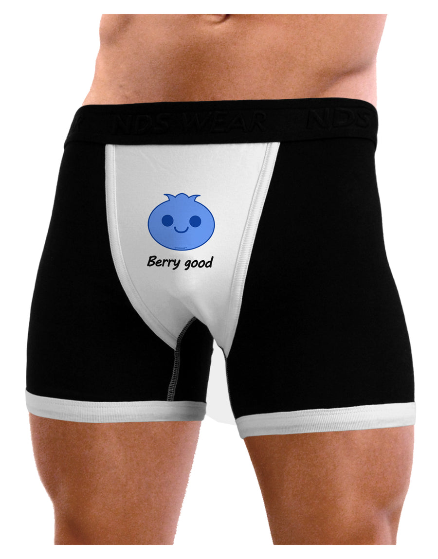 Blueberry - Berry Good Mens NDS Wear Boxer Brief Underwear-Boxer Briefs-NDS Wear-Black-with-White-Small-Davson Sales