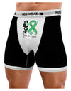 Hope for a Cure - Light Green Ribbon Celiac Disease - Flowers Mens NDS Wear Boxer Brief Underwear-Boxer Briefs-NDS Wear-Black-with-White-Small-Davson Sales