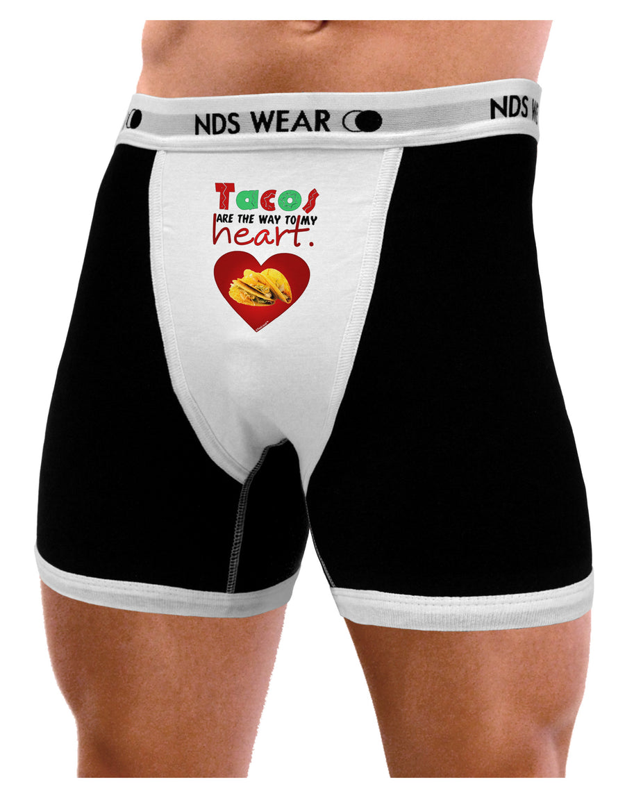 Tacos Are the Way To My Heart Mens NDS Wear Boxer Brief Underwear-Boxer Briefs-NDS Wear-Black-with-White-Small-Davson Sales