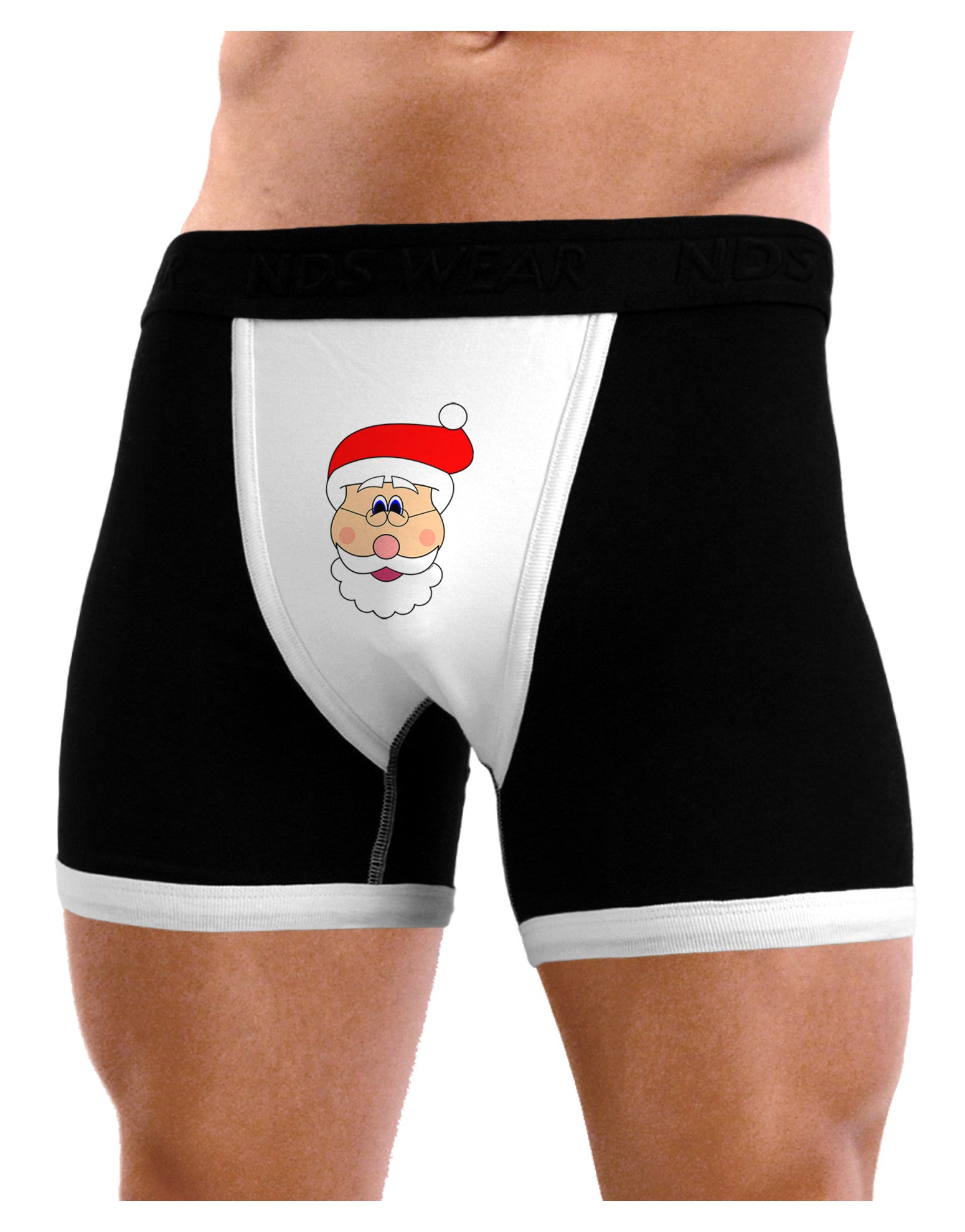 Santa Claus Face Christmas Mens NDS Wear Boxer Brief Underwear