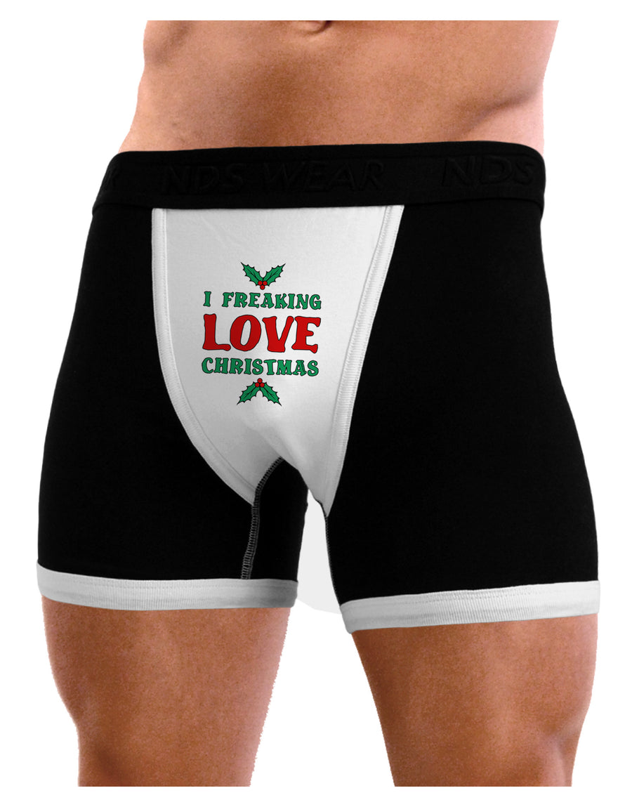 I F-ing Love Christmas Funny Mens NDS Wear Boxer Brief Underwear-Boxer Briefs-NDS Wear-Black-with-White-Small-Davson Sales