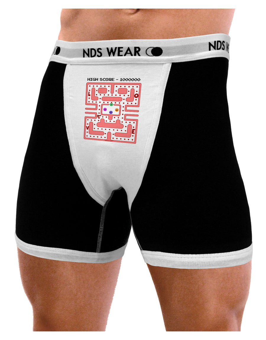 Retro Heart Man Mens NDS Wear Boxer Brief Underwear-Boxer Briefs-NDS Wear-Black-with-White-Small-Davson Sales