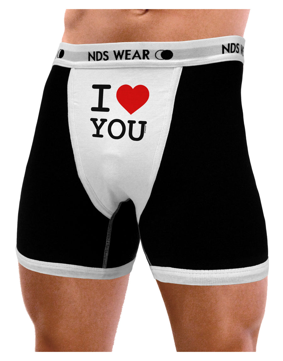 I Heart You Mens NDS Wear Boxer Brief Underwear-Boxer Briefs-NDS Wear-Black-with-White-Small-Davson Sales