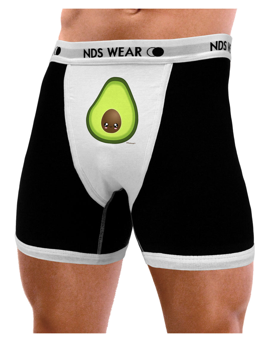 Cute Avocado Design Mens NDS Wear Boxer Brief Underwear-Boxer Briefs-NDS Wear-Black-with-White-Small-Davson Sales