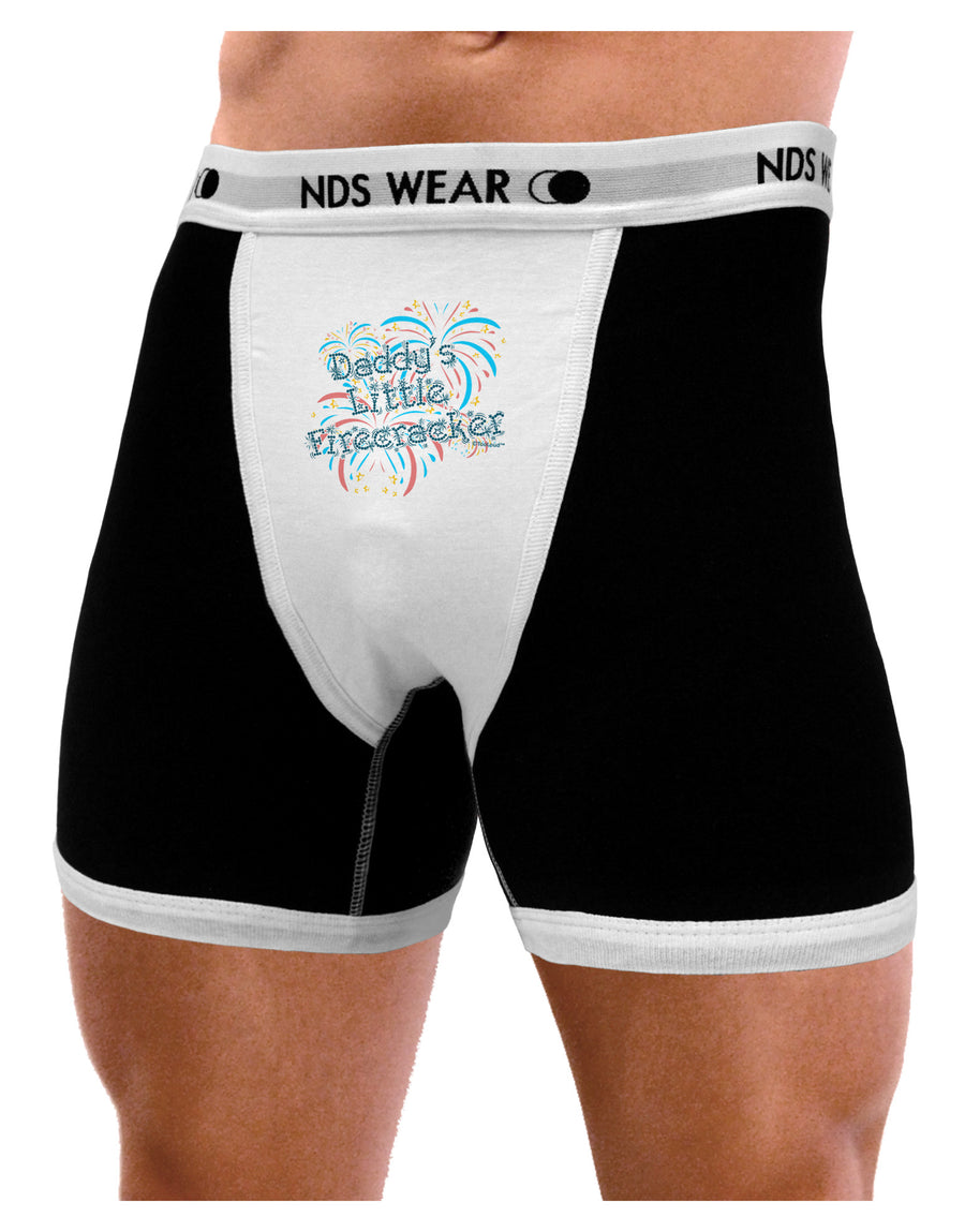 Daddy's Little Firecracker Mens NDS Wear Boxer Brief Underwear-Boxer Briefs-NDS Wear-Black-with-White-Small-Davson Sales