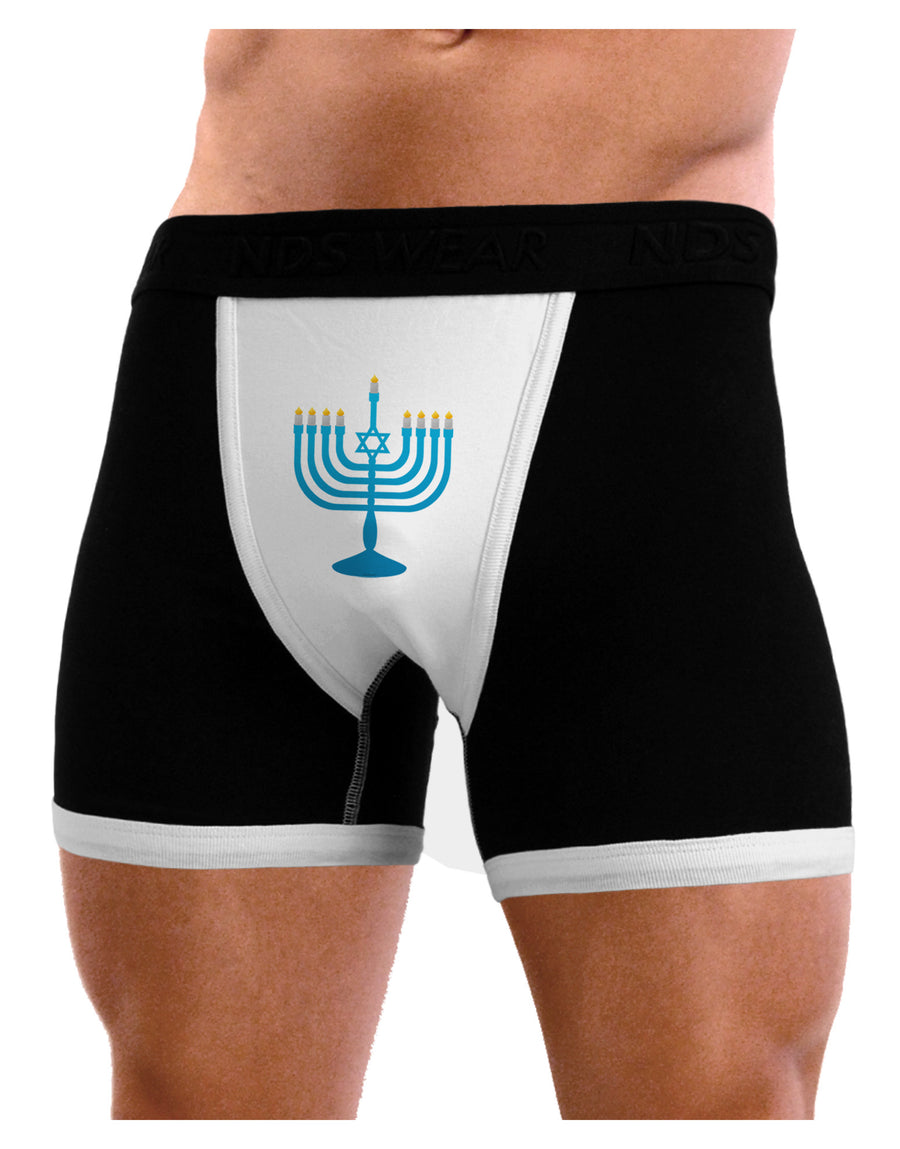 Hanukkah Menorah Mens NDS Wear Boxer Brief Underwear-Boxer Briefs-NDS Wear-Black-with-White-Small-Davson Sales