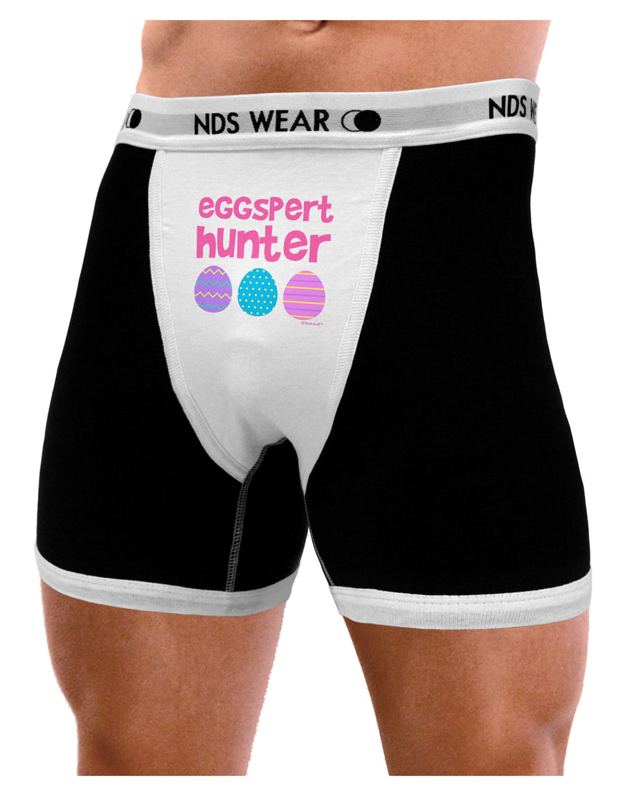 TooLoud Eggspert Hunter - Easter - Pink Mens NDS Wear Boxer Brief Underwear-Boxer Briefs-NDS Wear-Black-with-White-Small-Davson Sales