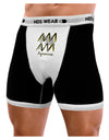Aquarius Symbol Mens NDS Wear Boxer Brief Underwear-Boxer Briefs-NDS Wear-Black-with-White-Small-Davson Sales