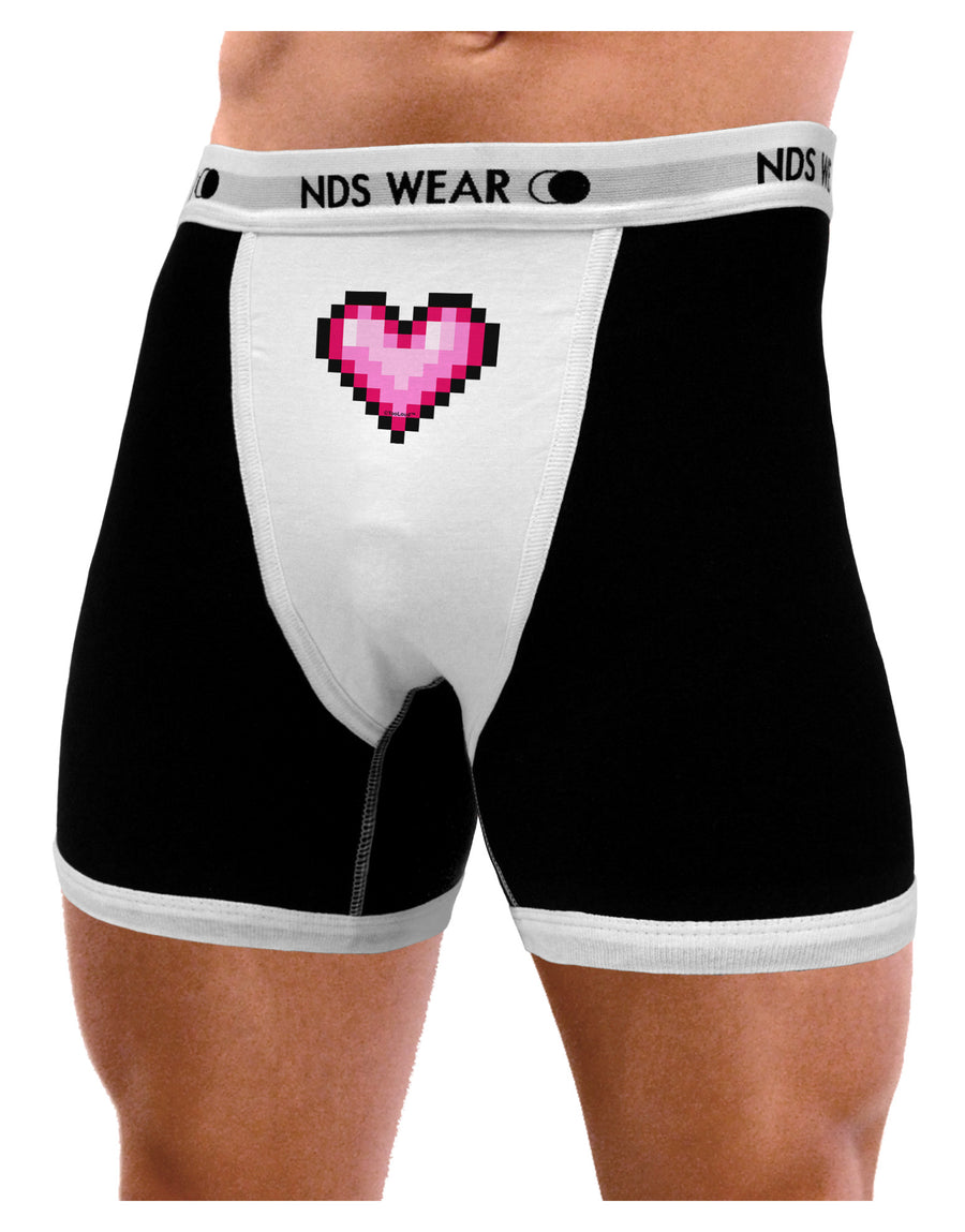 Pixel Heart Design B - Valentine's Day Mens NDS Wear Boxer Brief Underwear by TooLoud-Boxer Briefs-NDS Wear-Black-with-White-Small-Davson Sales