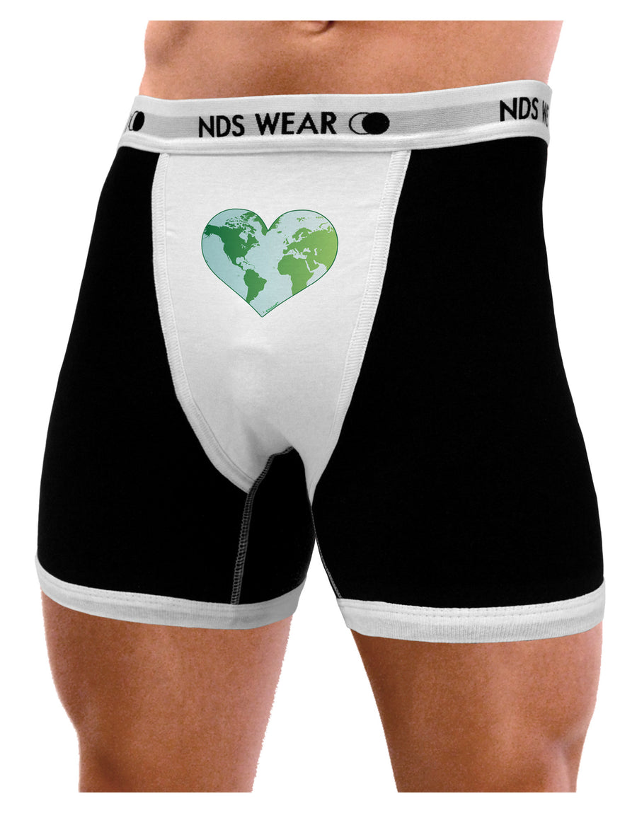 World Globe Heart Mens NDS Wear Boxer Brief Underwear-Boxer Briefs-NDS Wear-Black-with-White-Small-Davson Sales