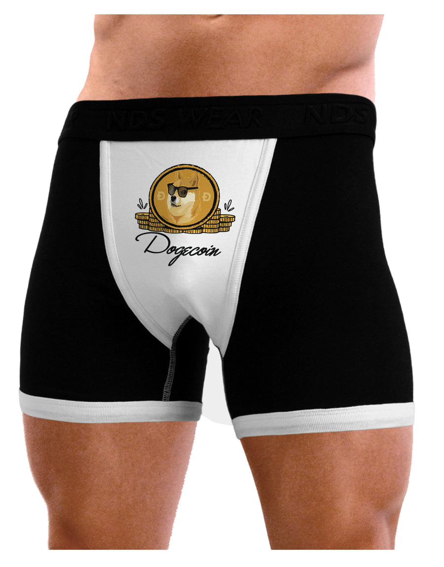 Doge Coins Mens NDS Wear Boxer Brief Underwear-Boxer Briefs-NDS Wear-Black-with-White-Small-Davson Sales