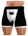 Kyu-T Head - Night Kawaia the Cute Girl Critter Mens NDS Wear Boxer Brief Underwear-Boxer Briefs-NDS Wear-Black-with-White-Small-Davson Sales