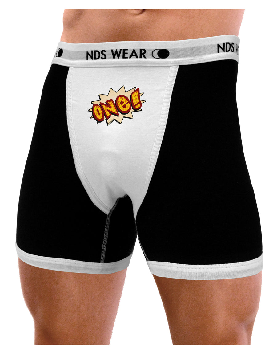 Onomatopoeia One Birthday Mens NDS Wear Boxer Brief Underwear-Boxer Briefs-NDS Wear-Black-with-White-Small-Davson Sales