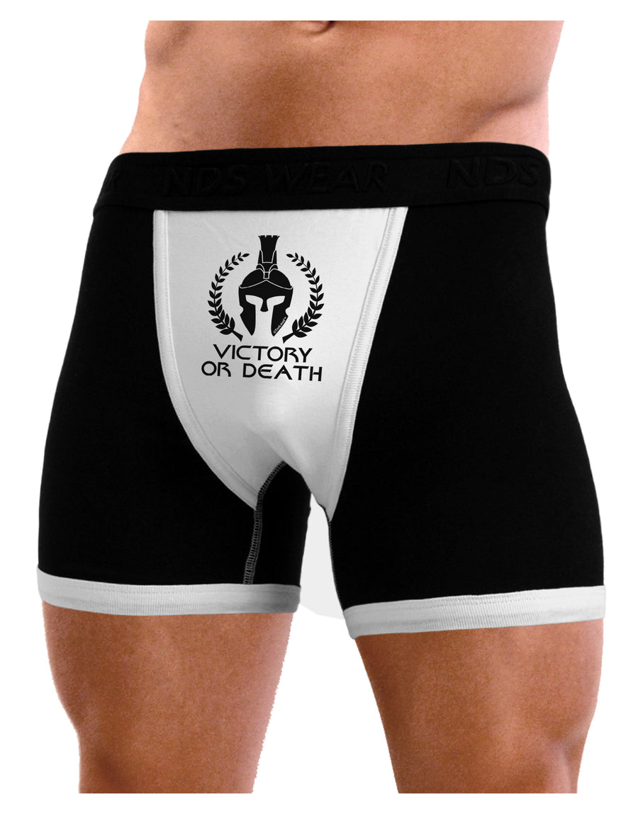 Spartan Victory Or Death Mens NDS Wear Boxer Brief Underwear-Boxer Briefs-NDS Wear-Black-with-White-Small-Davson Sales