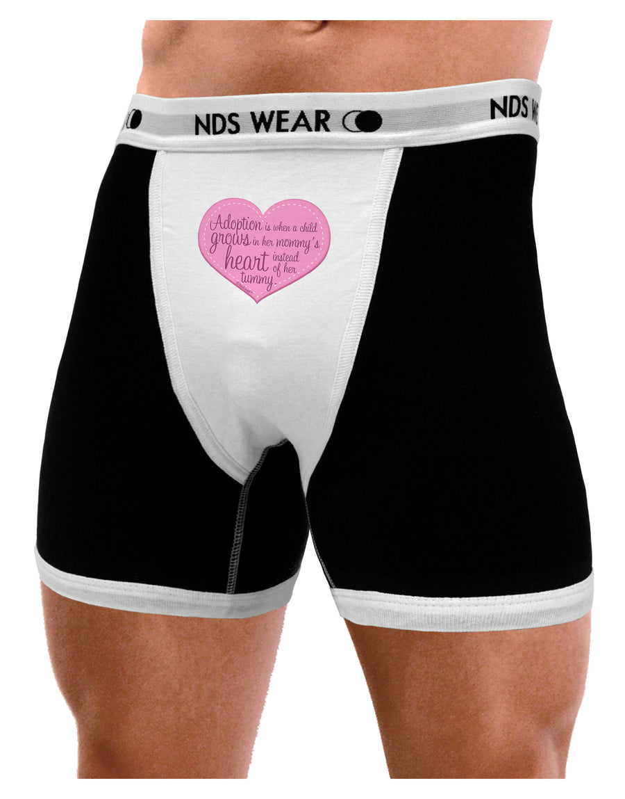 Adoption is When - Mom and Daughter Quote Mens NDS Wear Boxer Brief Underwear by TooLoud-Boxer Briefs-NDS Wear-Black-with-White-Small-Davson Sales