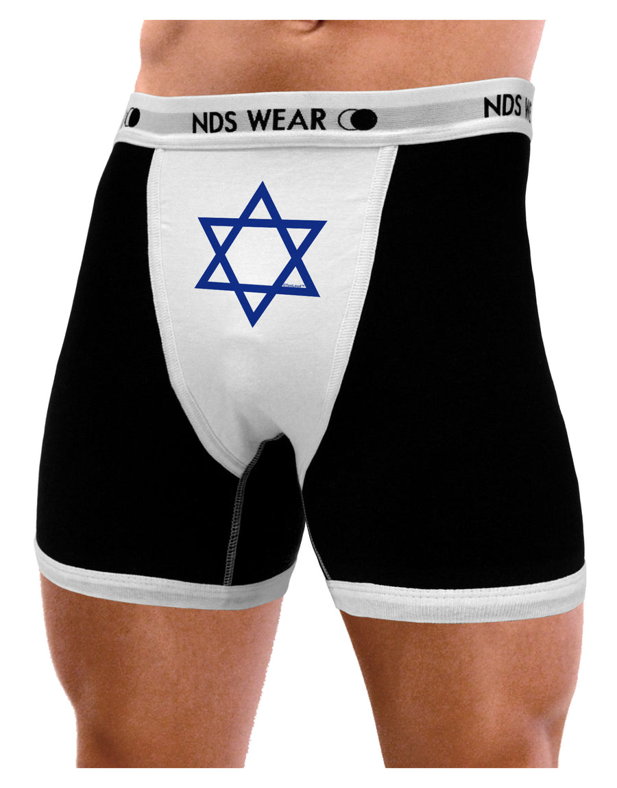 Jewish Star of David Mens NDS Wear Boxer Brief Underwear by TooLoud-Boxer Briefs-TooLoud-Black-with-White-Small-Davson Sales