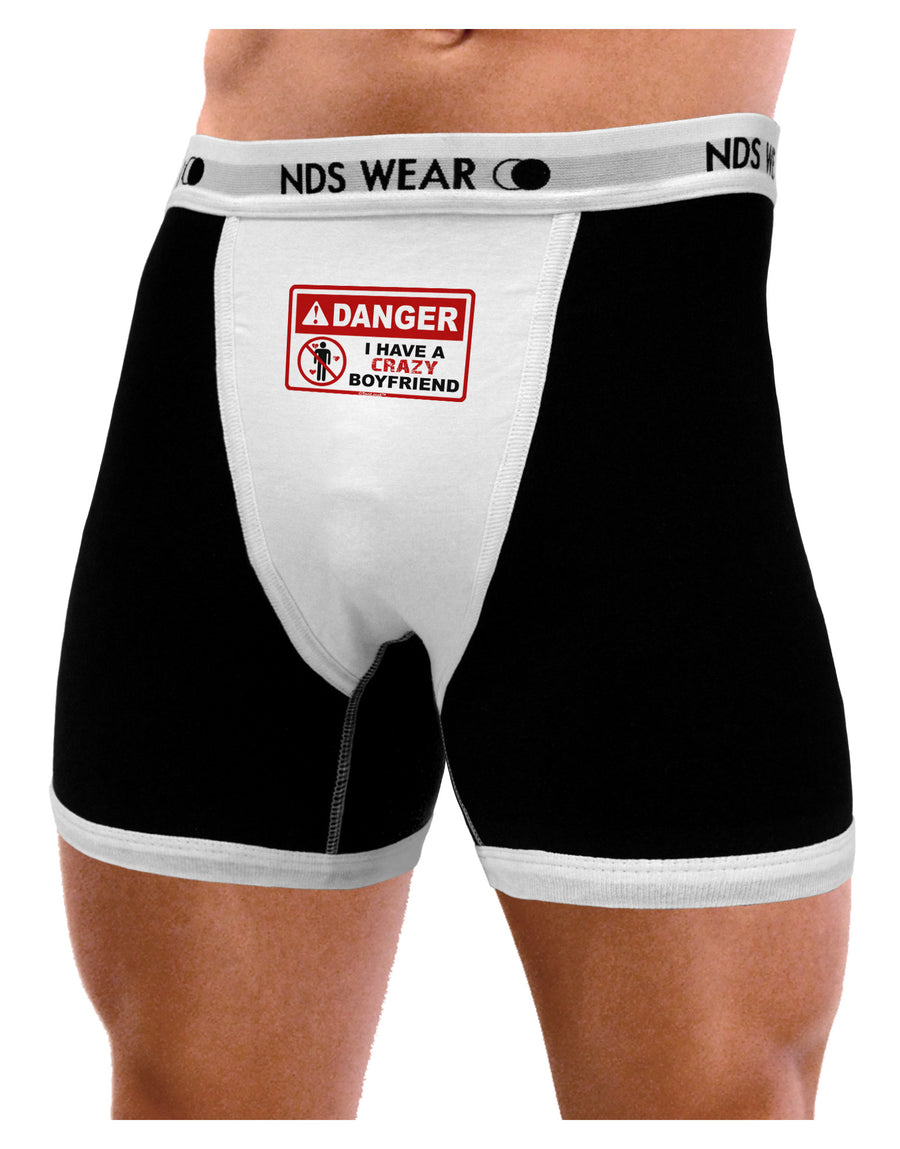 Danger - Crazy Boyfriend Mens NDS Wear Boxer Brief Underwear-Boxer Briefs-NDS Wear-Black-with-White-Small-Davson Sales