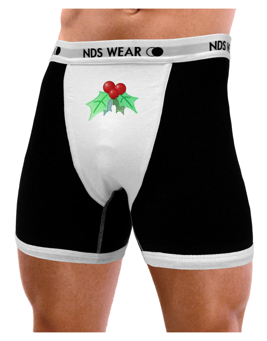 Holly Watercolor Mens NDS Wear Boxer Brief Underwear-Boxer Briefs-NDS Wear-Black-with-White-Small-Davson Sales